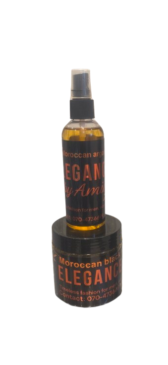 Natural argan body oil and hamam bath soap