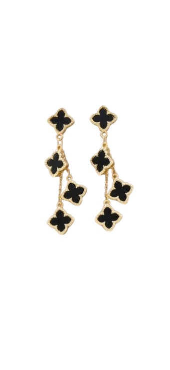 fashion earrings with black details