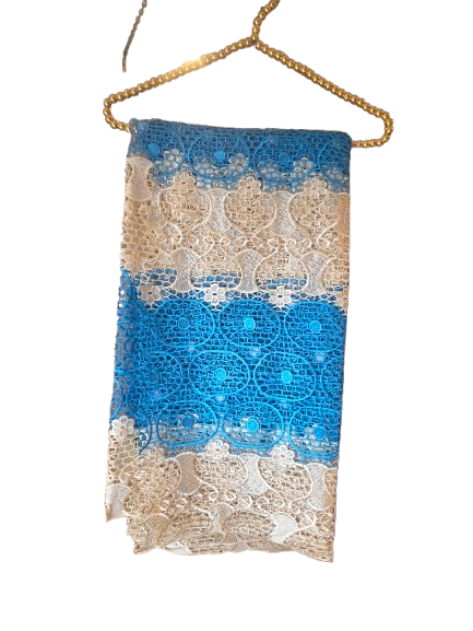 classic embroidered lace fabric with stones