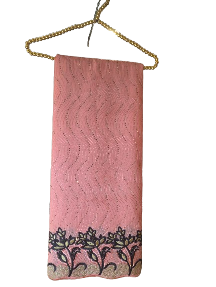 classic cotton lace embroidered fabric with stones