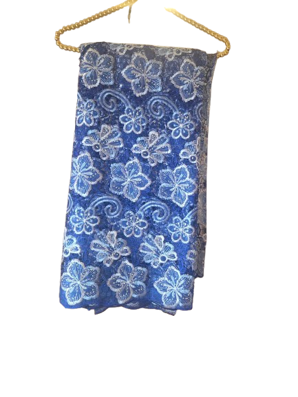 classic embroidered lace fabric with stones
