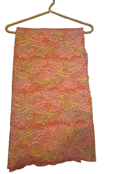 classic embroidered lace fabric with stones