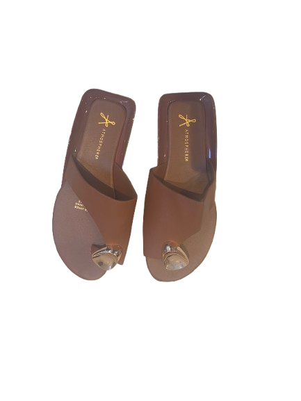 elegant brown sandal slippers in different size and colors