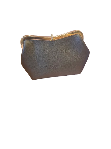 classic unique handbag/purse, dark olive green colour
