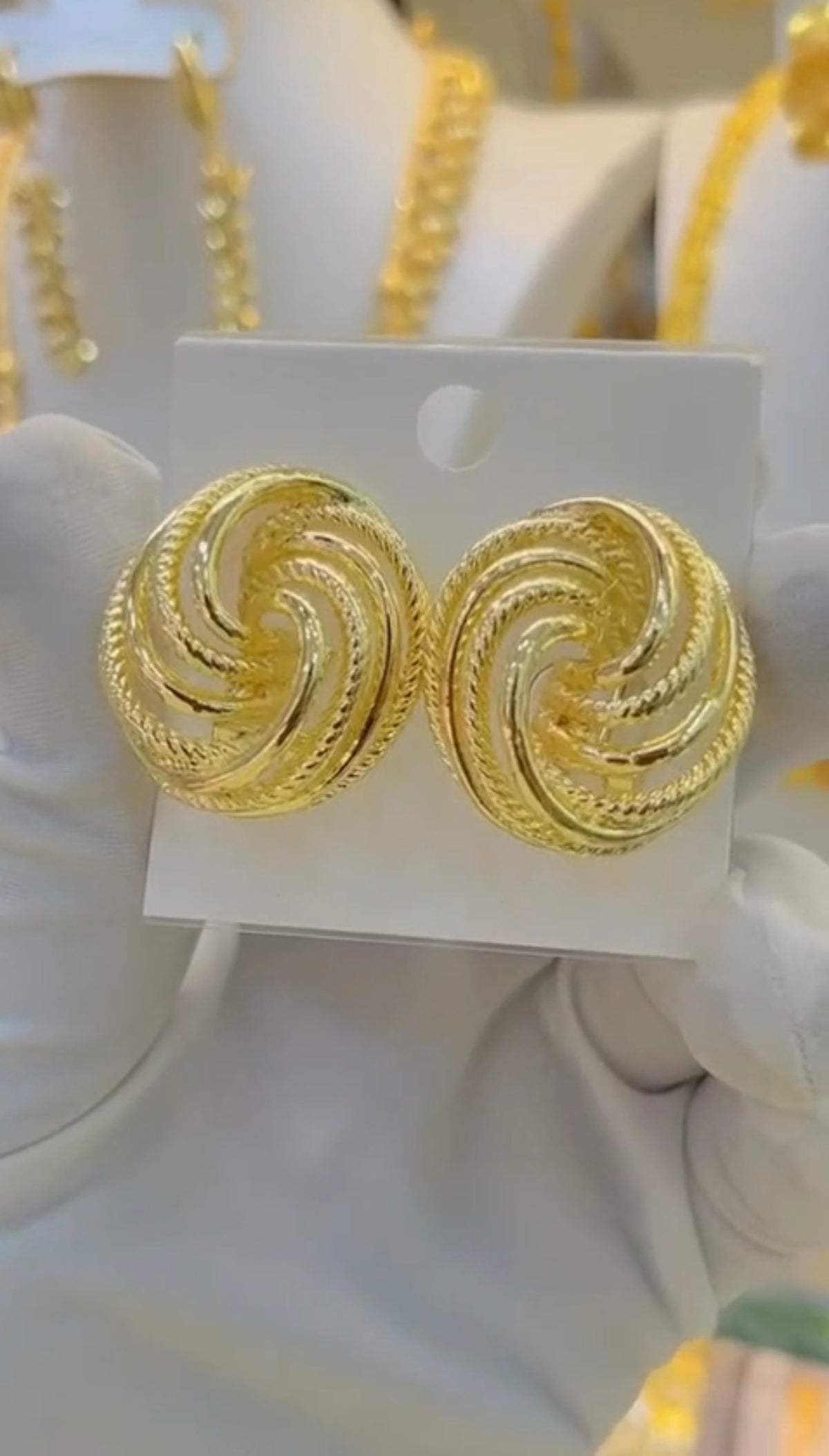 Gold plated earrings
