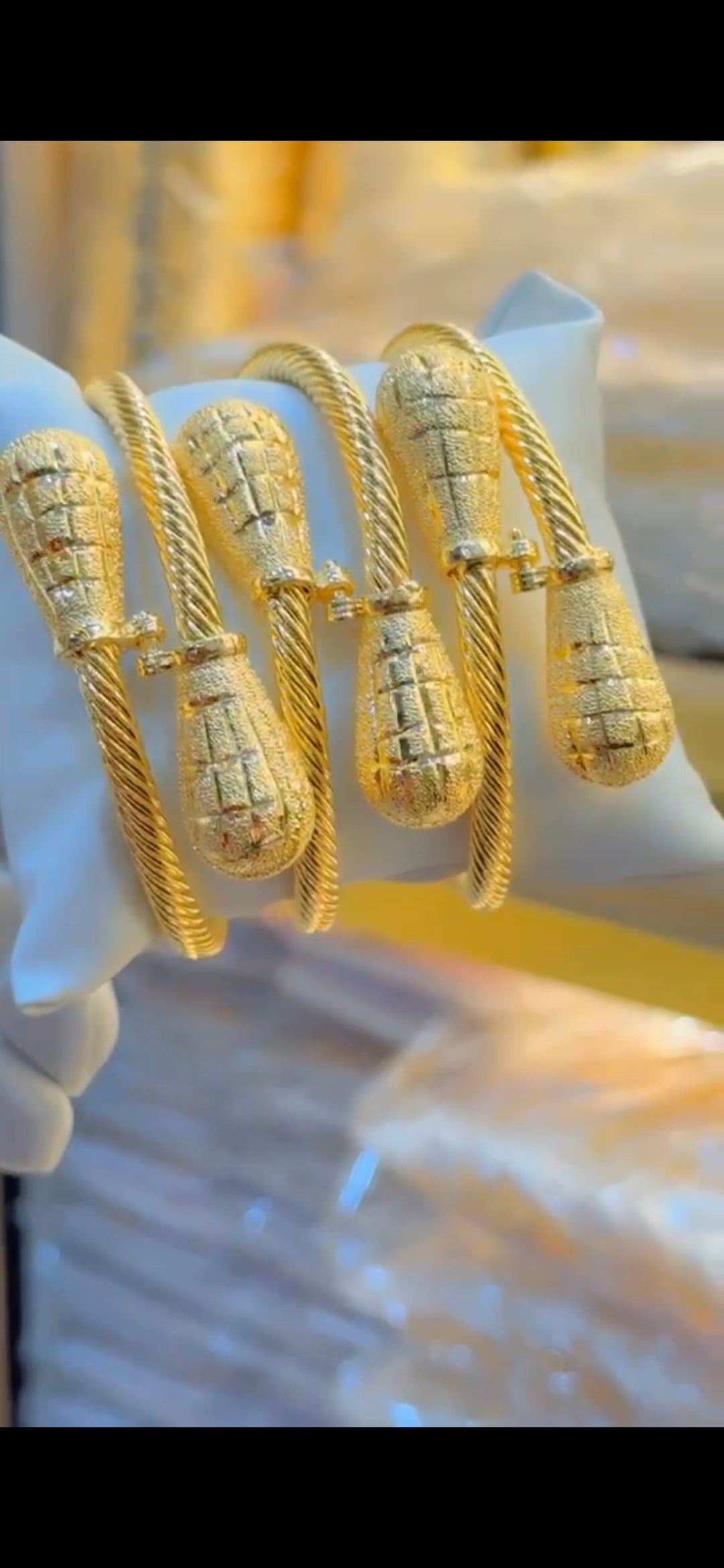 gold plated bangle set