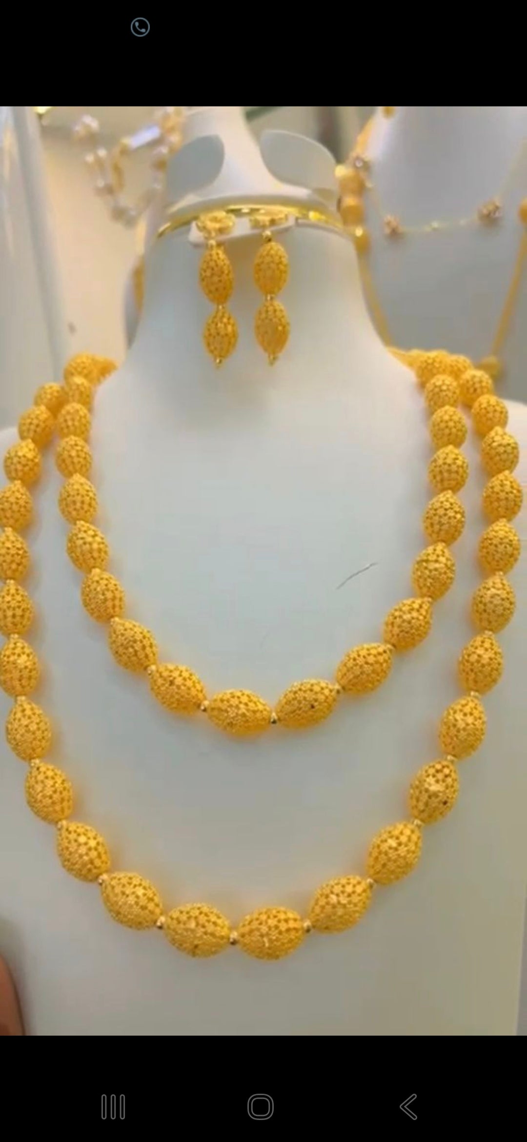 Gold plated jewelry set