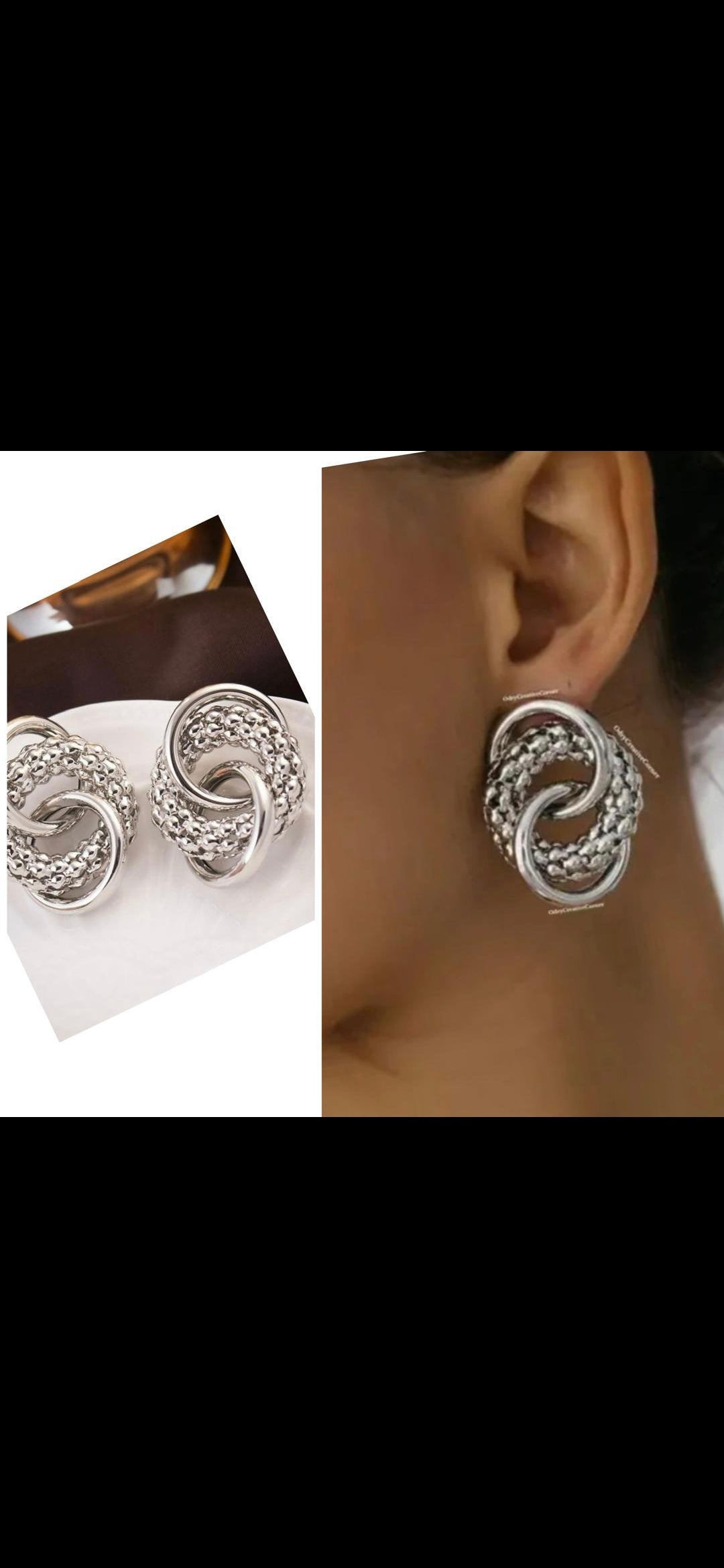 Silver fashion earrings