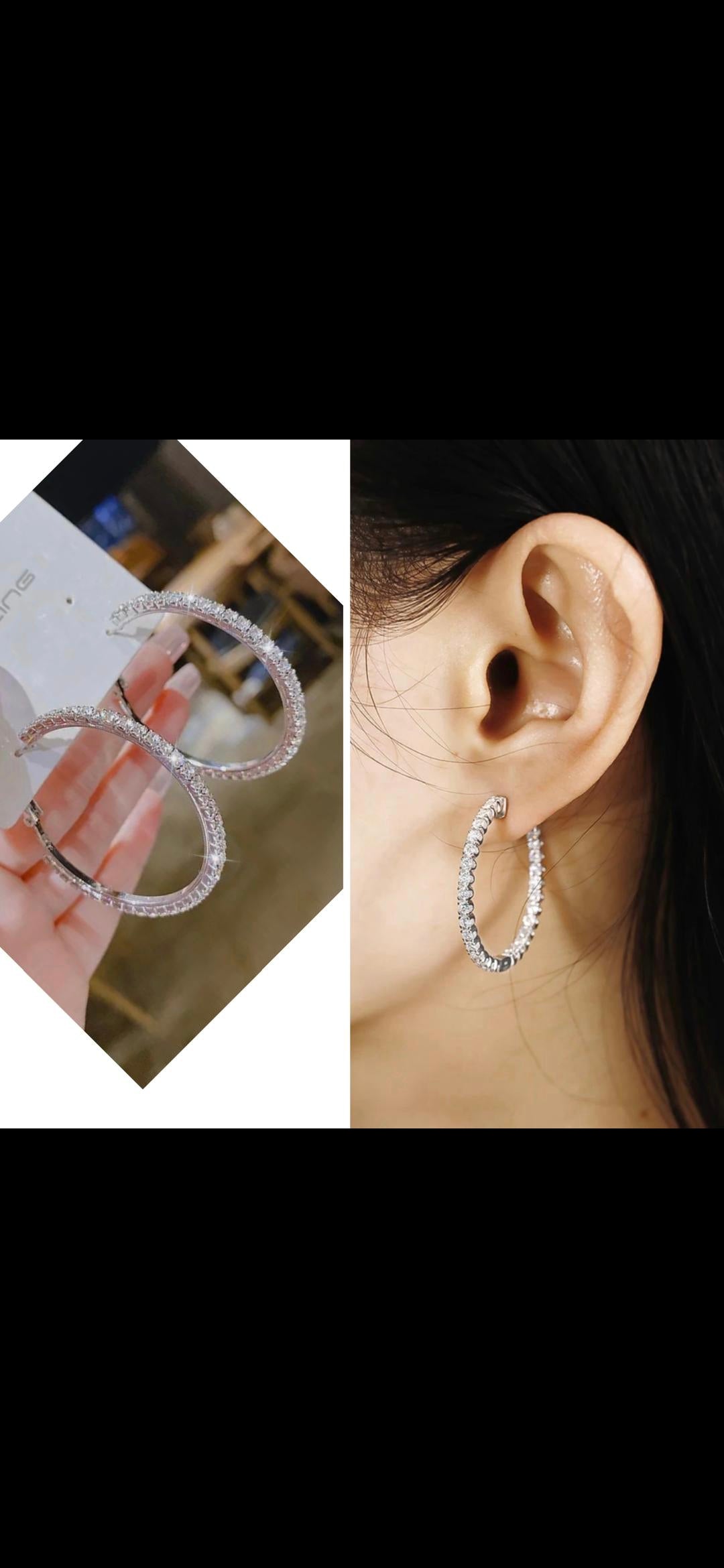Silver fashion earrings